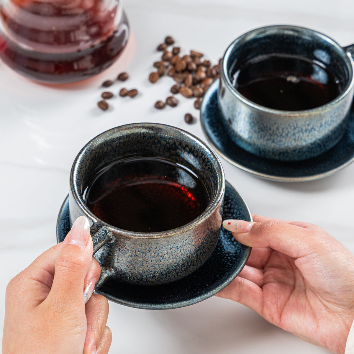 Midnight Frost Tenmoku Mug