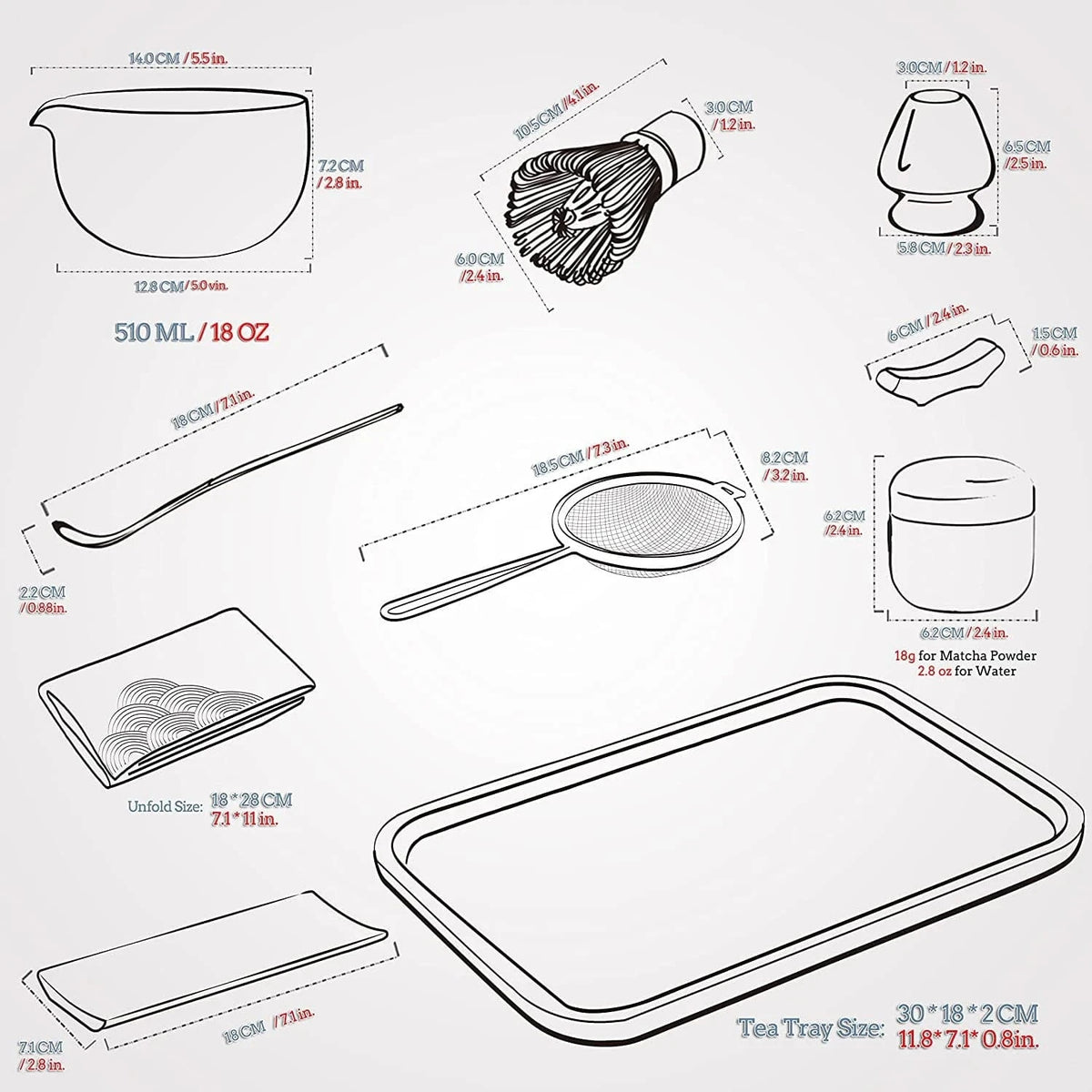 Matcha-Set – Fortgeschrittenes Set, weißes Web