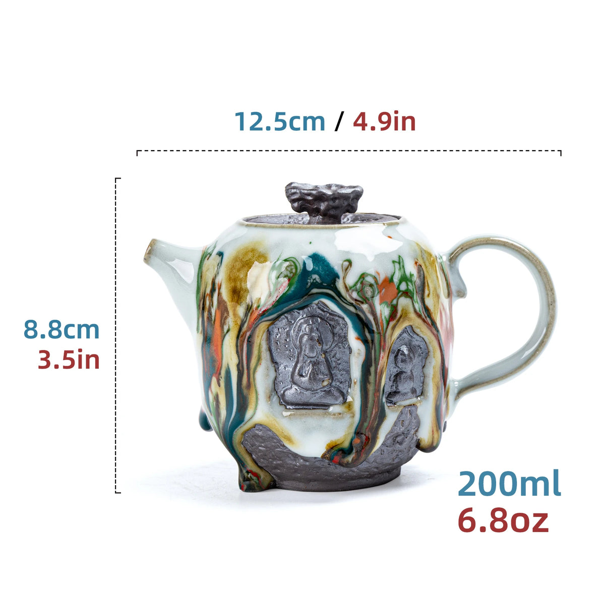 Dunhuang ZEN Tea Pot Shino Ware 200ml