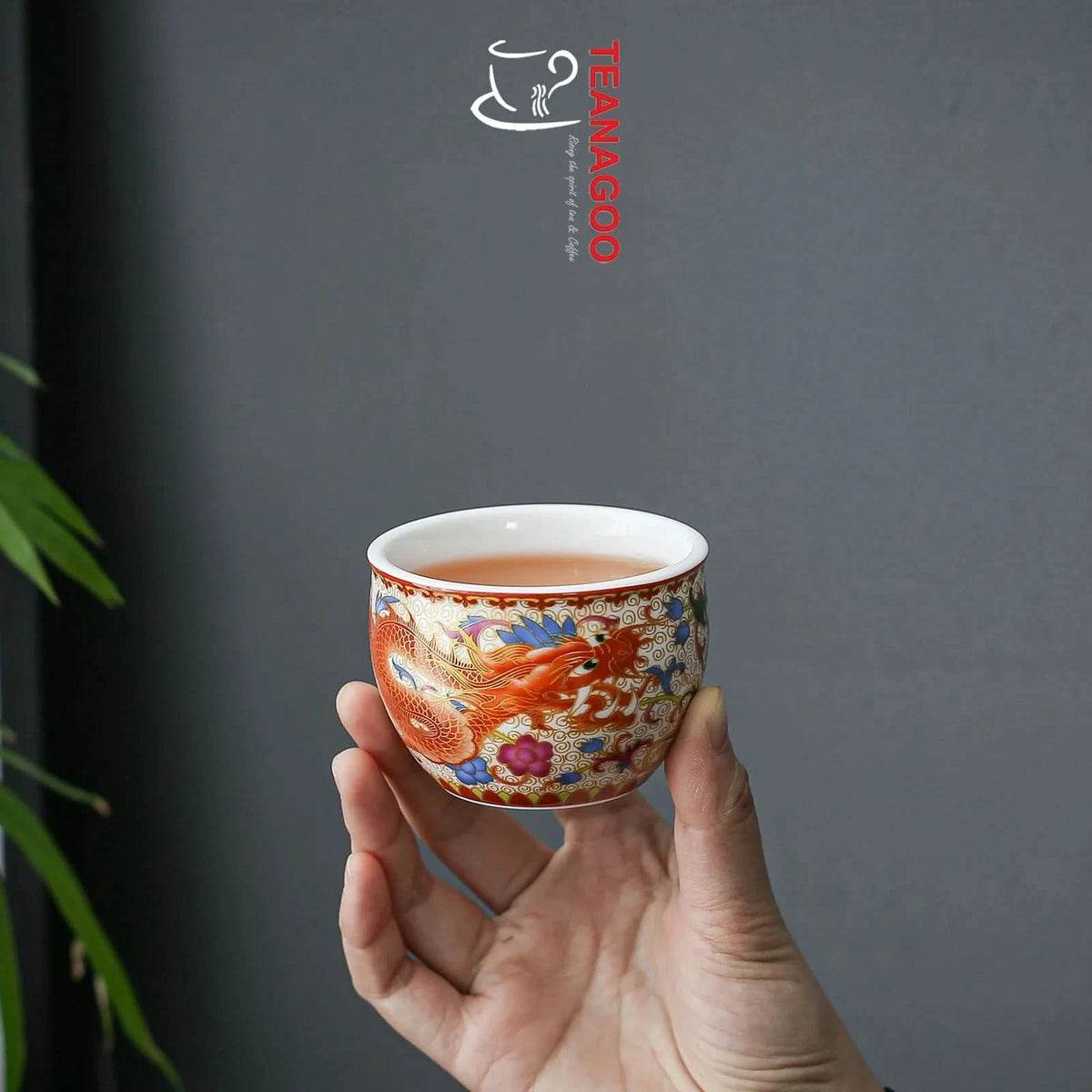 Handmade Chinese Porcelain Teacup Enamel Ceramic cup 120ml