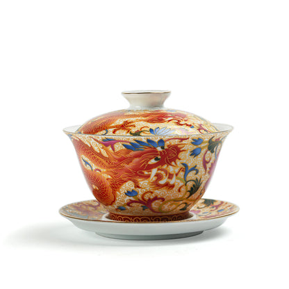Porcelain Gongfu Tea Dragon Gaiwan 115ml