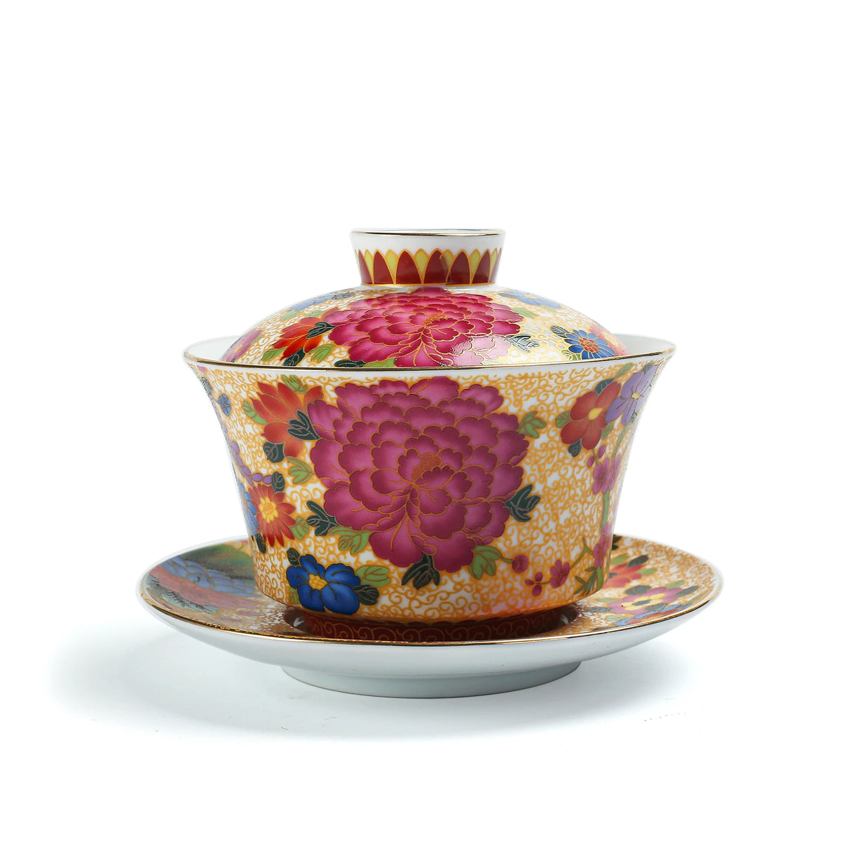Porzellan Gongfu Tee Pfingstrose Gaiwan 200ml