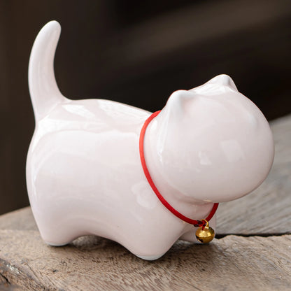 Adorable tetera rosa con forma de gato