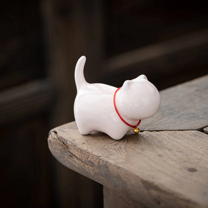 Adorable tetera rosa con forma de gato