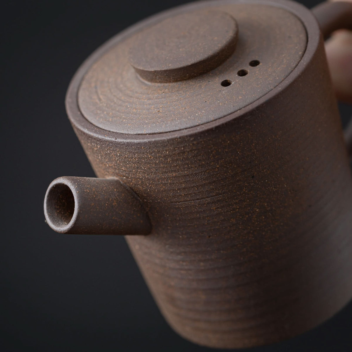 Rough Round clay teapot 130ml