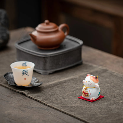 Lucky Maneki-Neko Blue Teapet