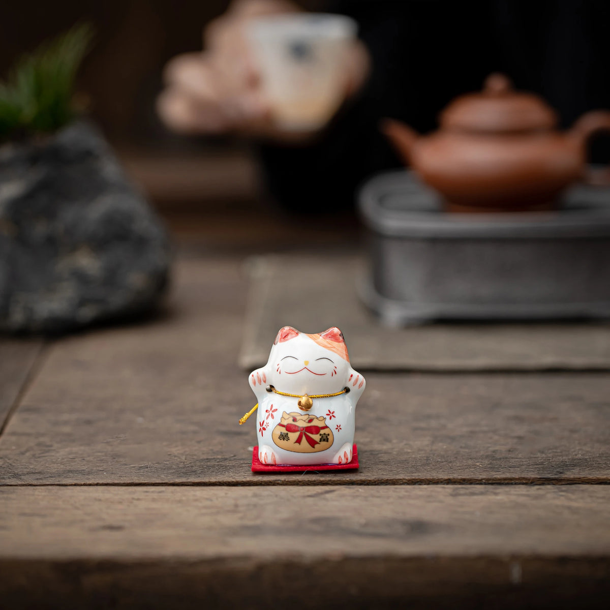 Lucky Maneki-Neko Blue Teapet