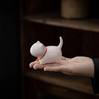 Adorable tetera rosa con forma de gato