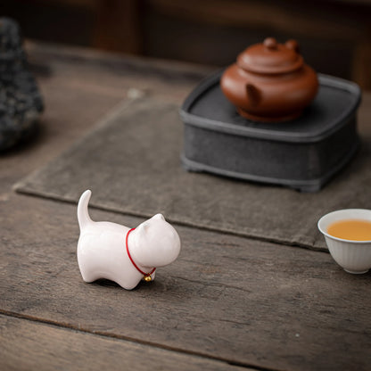 Adorable tetera rosa con forma de gato