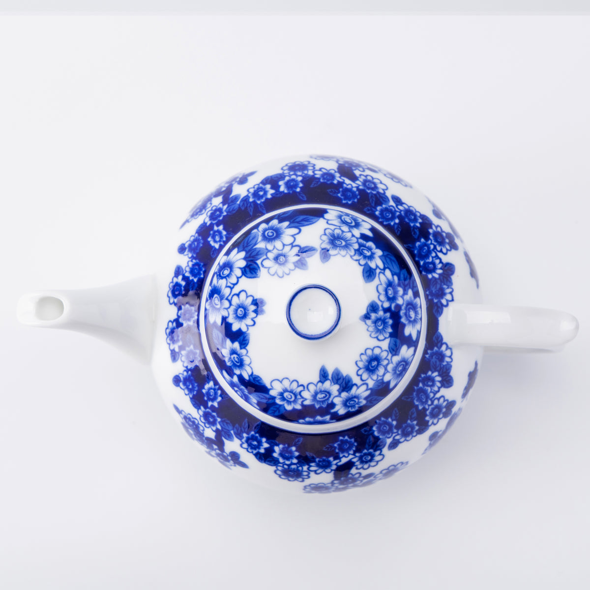 Blue Floral Porcelain Teapot