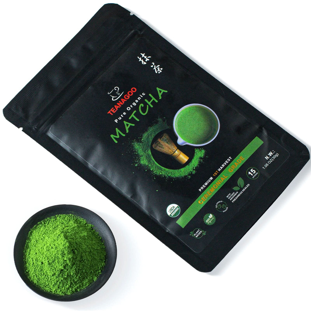 TEANAGOO Ceremonial Grade Matcha 30g packaging