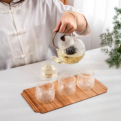 Japanese Tea Cups 4 pcs Set Crystal White