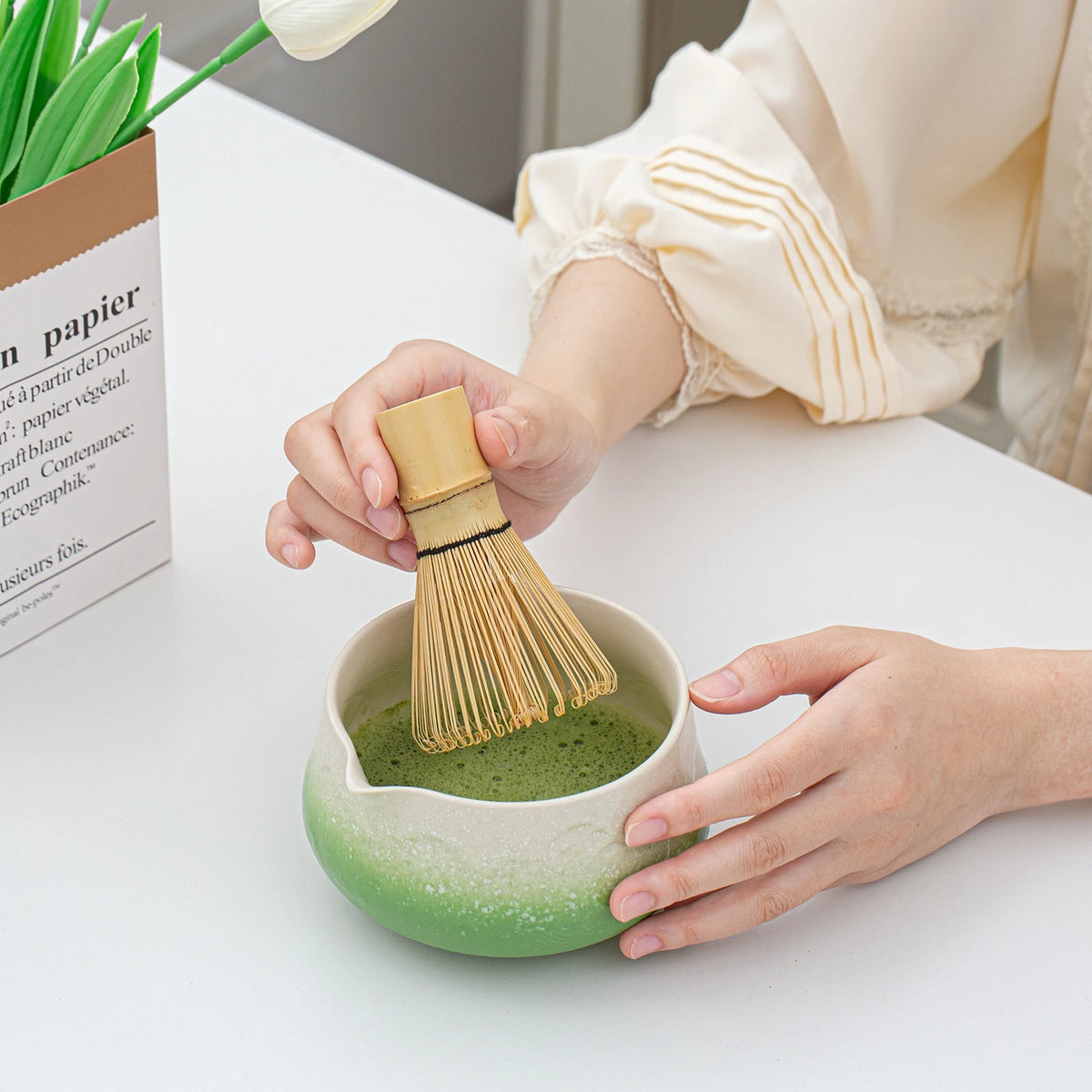 Matcha Whisk Set Snow Mountain Green