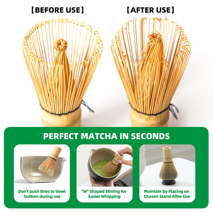 Matcha Whisk Set Ceramic Sakura Pink