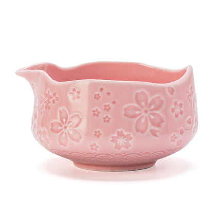 Sakura Pink Matcha Bowl with Spout