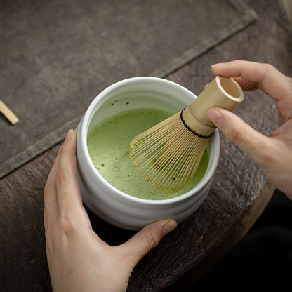 Ceramic White Matcha Bowl