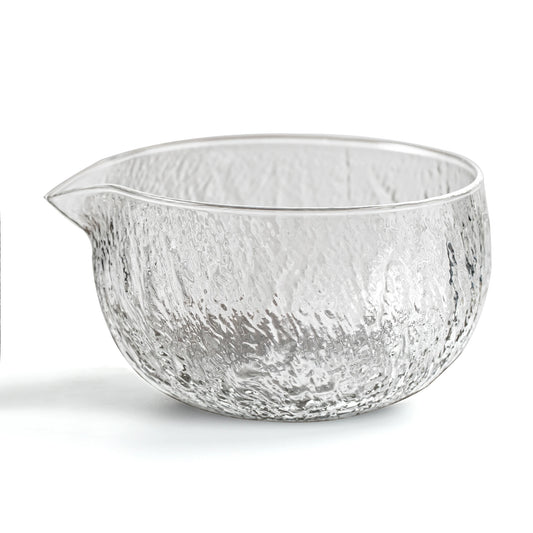 Crystal White Matcha Bowl with Spout