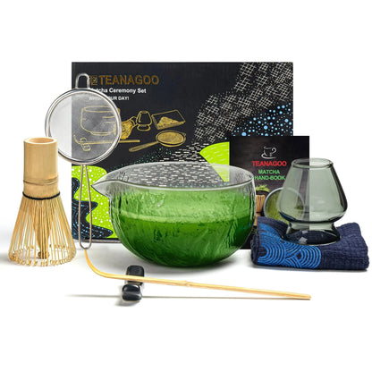 Set de Matcha para principiantes, cristal transparente negro (PB) 
