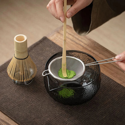 Set de Matcha para principiantes, cristal transparente negro (PB) 