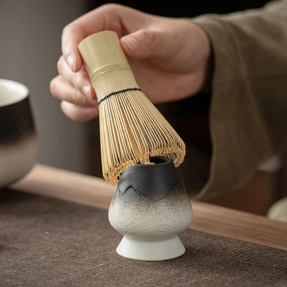Matcha Set-Beginner Set Landscape Black White Round Bowl