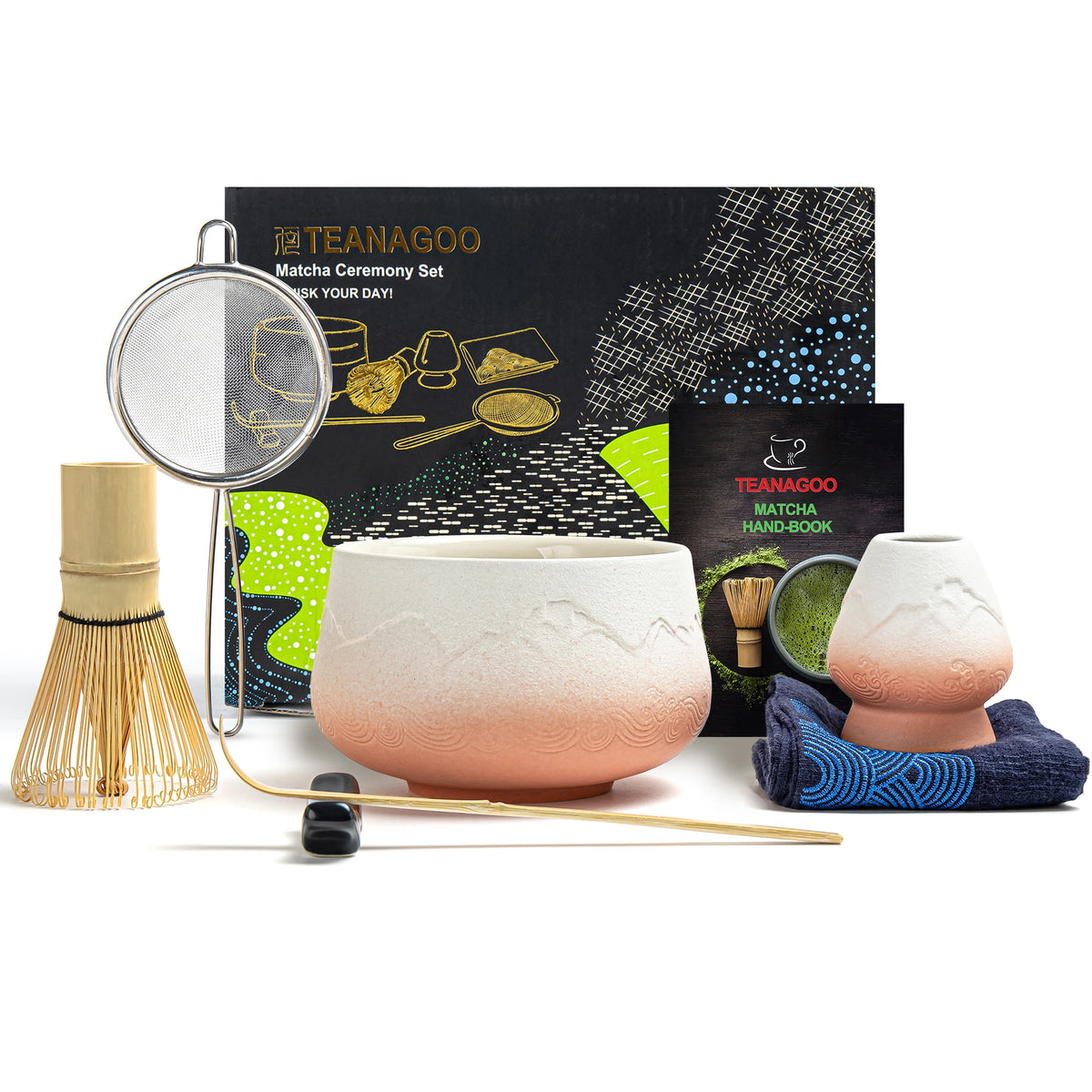 Pinky White Matcha-Schale mit Ausguss