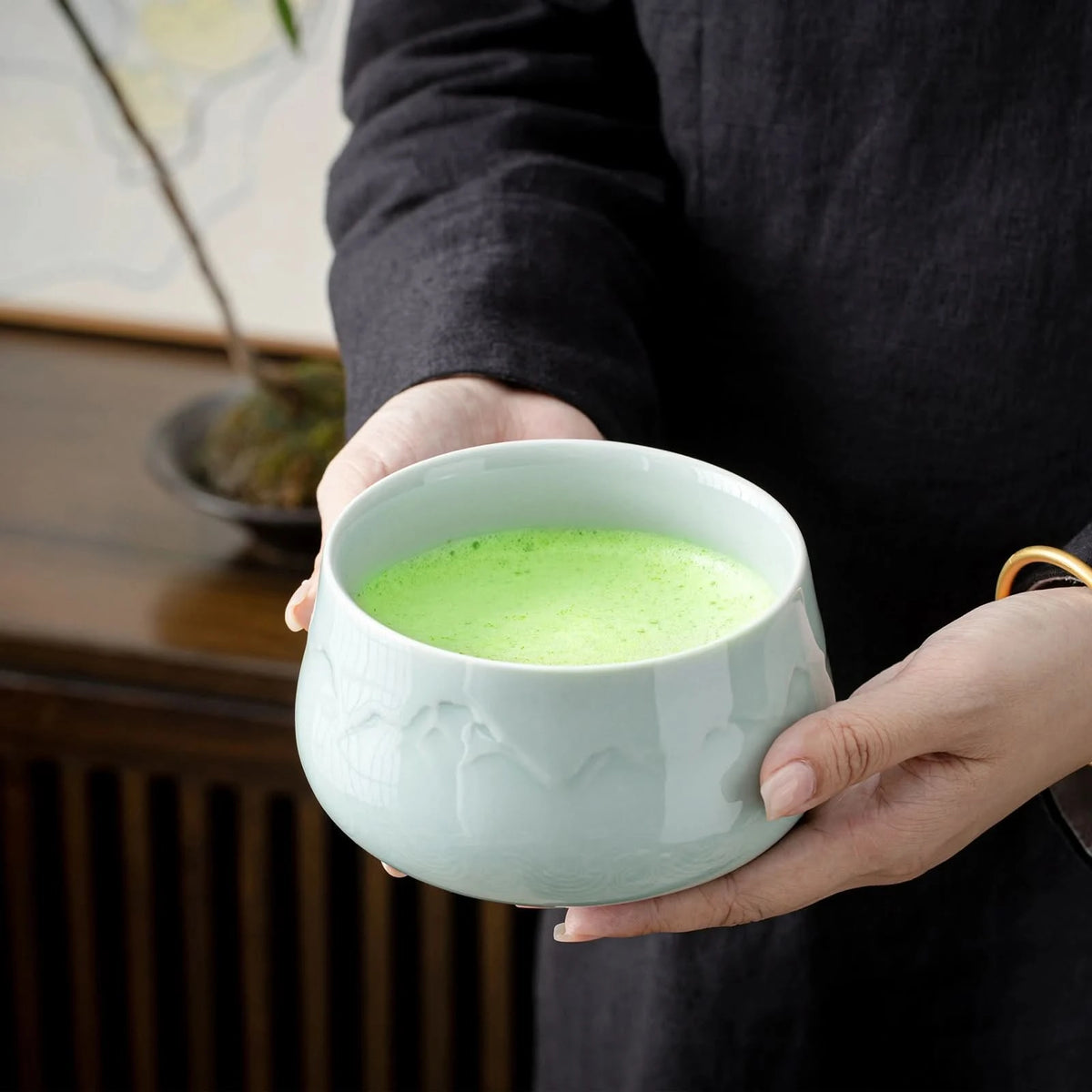 Matcha Set-Beginner Set Set Landscape Jade Round Bowl