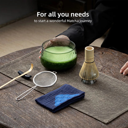 Set de Matcha para principiantes, cristal transparente negro (RB) 