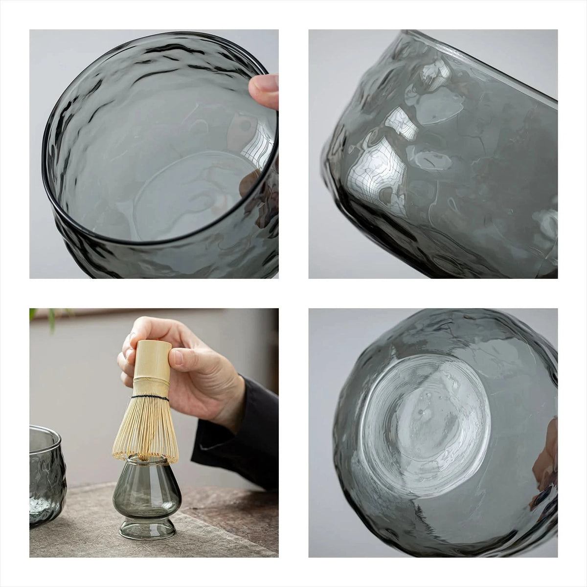 Set de Matcha para principiantes, cristal transparente negro (RB) 