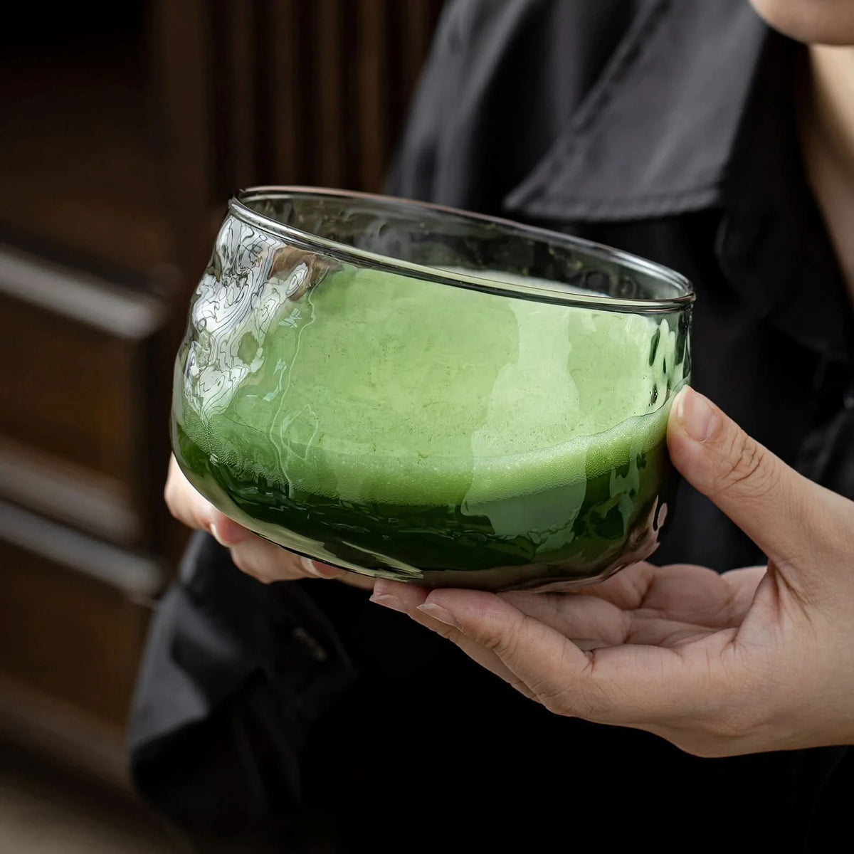 Set de Matcha para principiantes, cristal transparente negro (RB) 