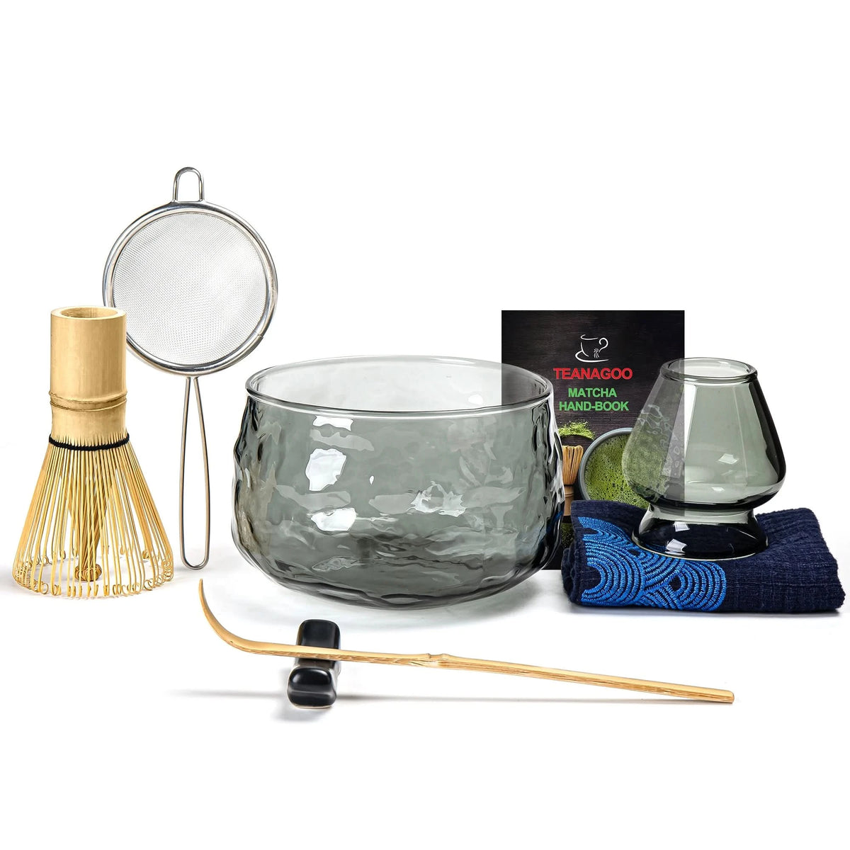 Set de Matcha para principiantes, cristal transparente negro (RB) 