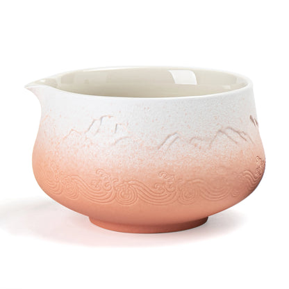 Pinky White Matcha-Schale mit Ausguss