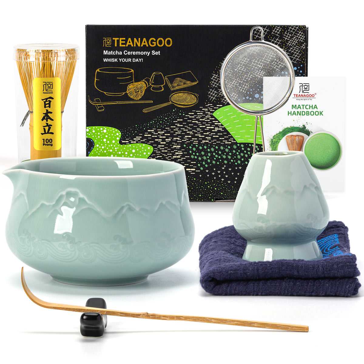 Matcha Set-Beginner Set Landscape Jade Poiny Bowl