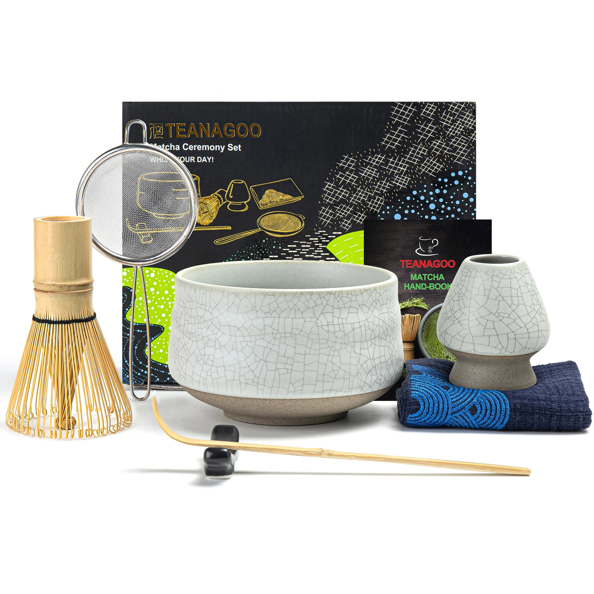 Weiße Web Matcha-Schale