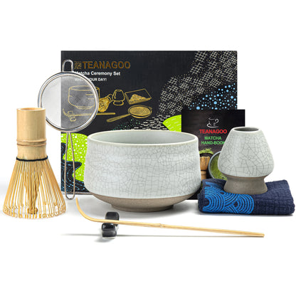 Weiße Web Matcha-Schale