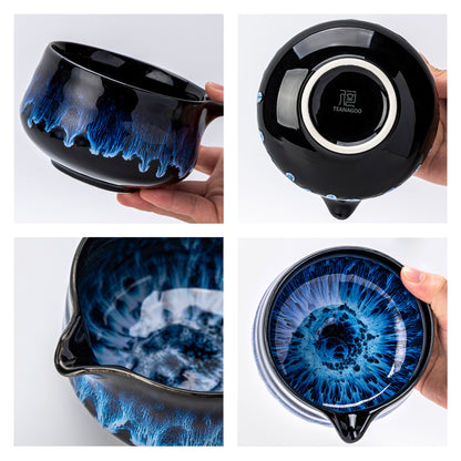 Set de Matcha - Set para principiantes Cuenco puntiagudo Deep Ocean 