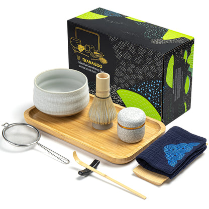 Weiße Web Matcha-Schale