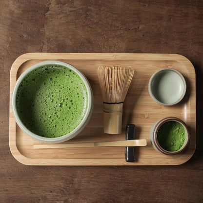 Big Serving Bamboo Tea Tray for Matcha - O