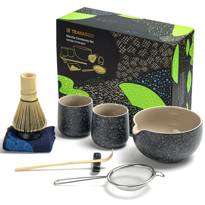 Set de Matcha para compartir en obsidiana 