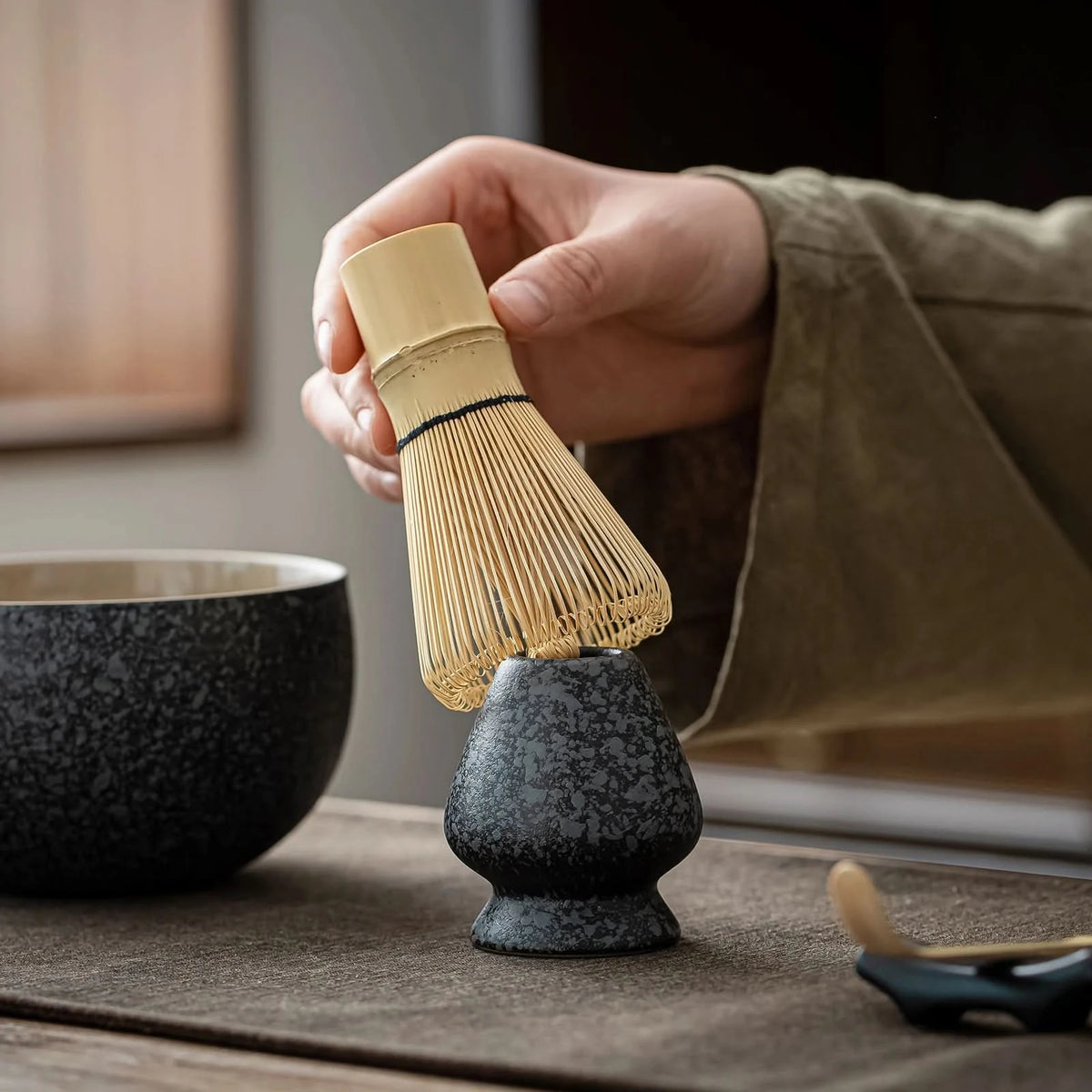 Set de Matcha para compartir en obsidiana 