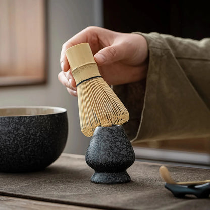 Set de Matcha para compartir en obsidiana 