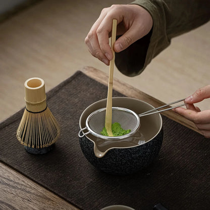 Set de Matcha para compartir en obsidiana 