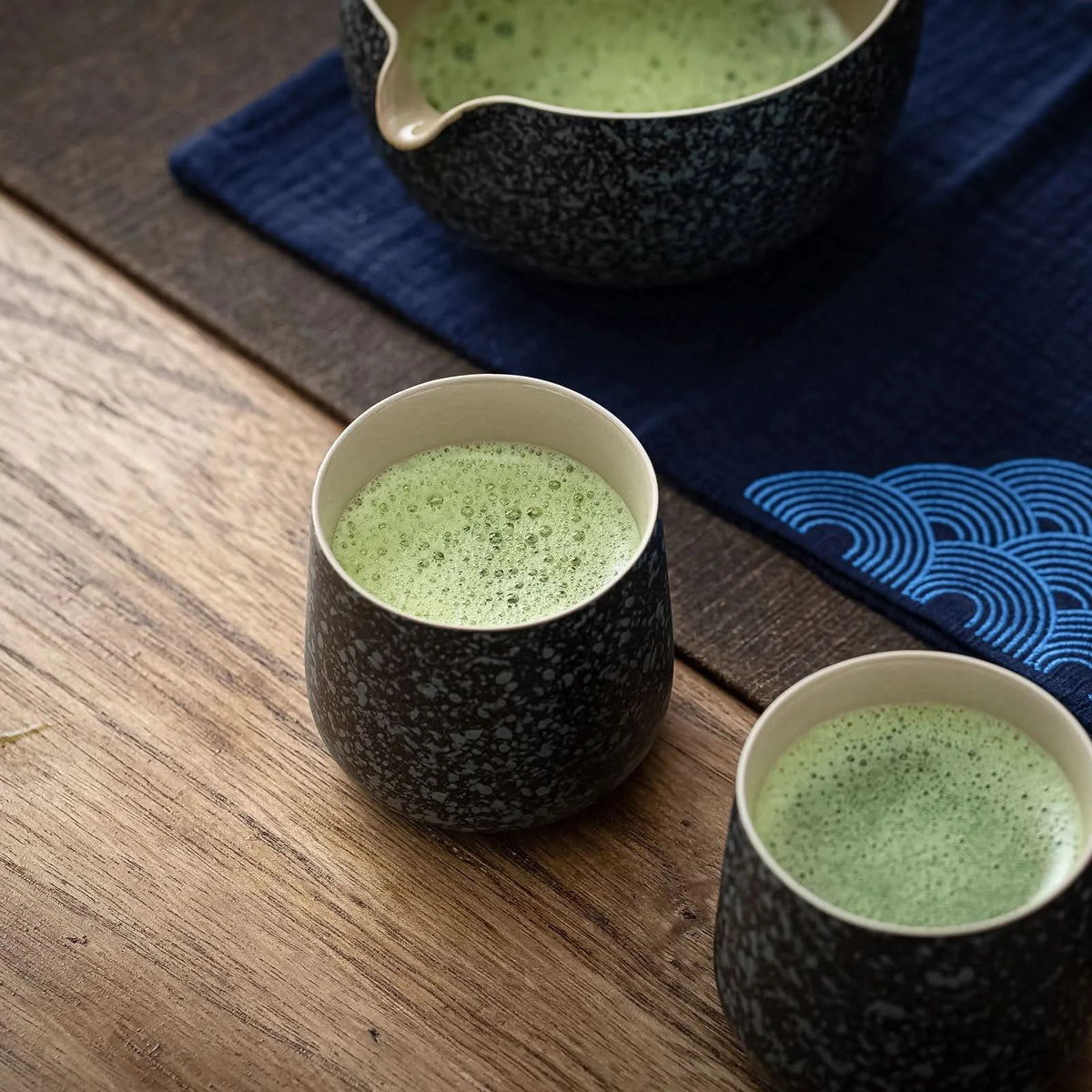 Set de Matcha para compartir en obsidiana 