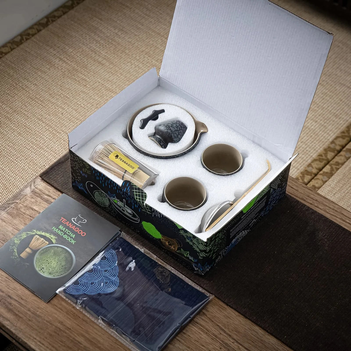 Set de Matcha para compartir en obsidiana 