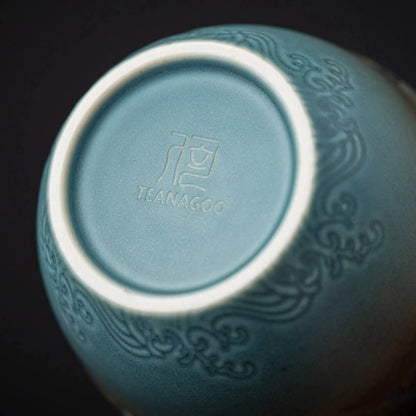 Matcha Set-Sharing Set Landscape Black Blue Pointy Bowl
