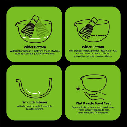 Matcha Set-Sharing Set Landscape Pinky White Pointy Bowl