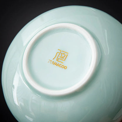 Matcha-Set zum Teilen – Landschafts-Jade-Spitzschale 