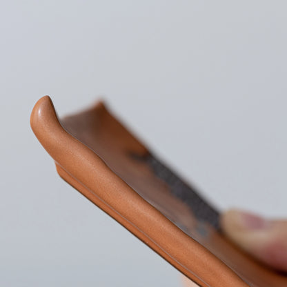 Zen-Tassenuntersetzer mit antiker Schrift, Erdtöne