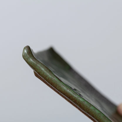 Zen-Tassenuntersetzer mit antiker Schrift, Bambusgrün