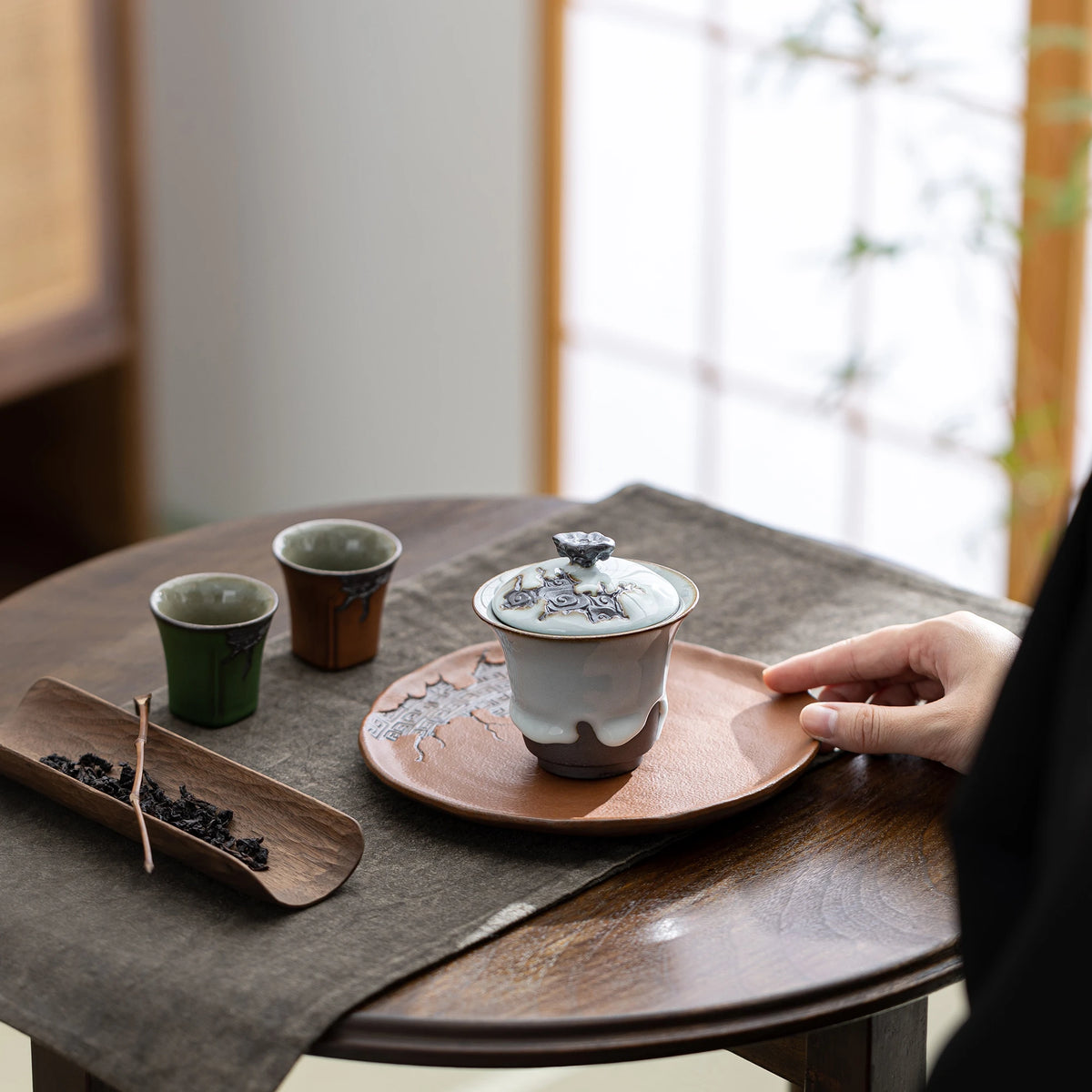 Cloud Crest ZEN Gaiwan Pearl Drip Glaze 110ml