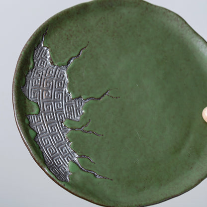 Ancient Script ZEN Pot Mat Bamboo Green